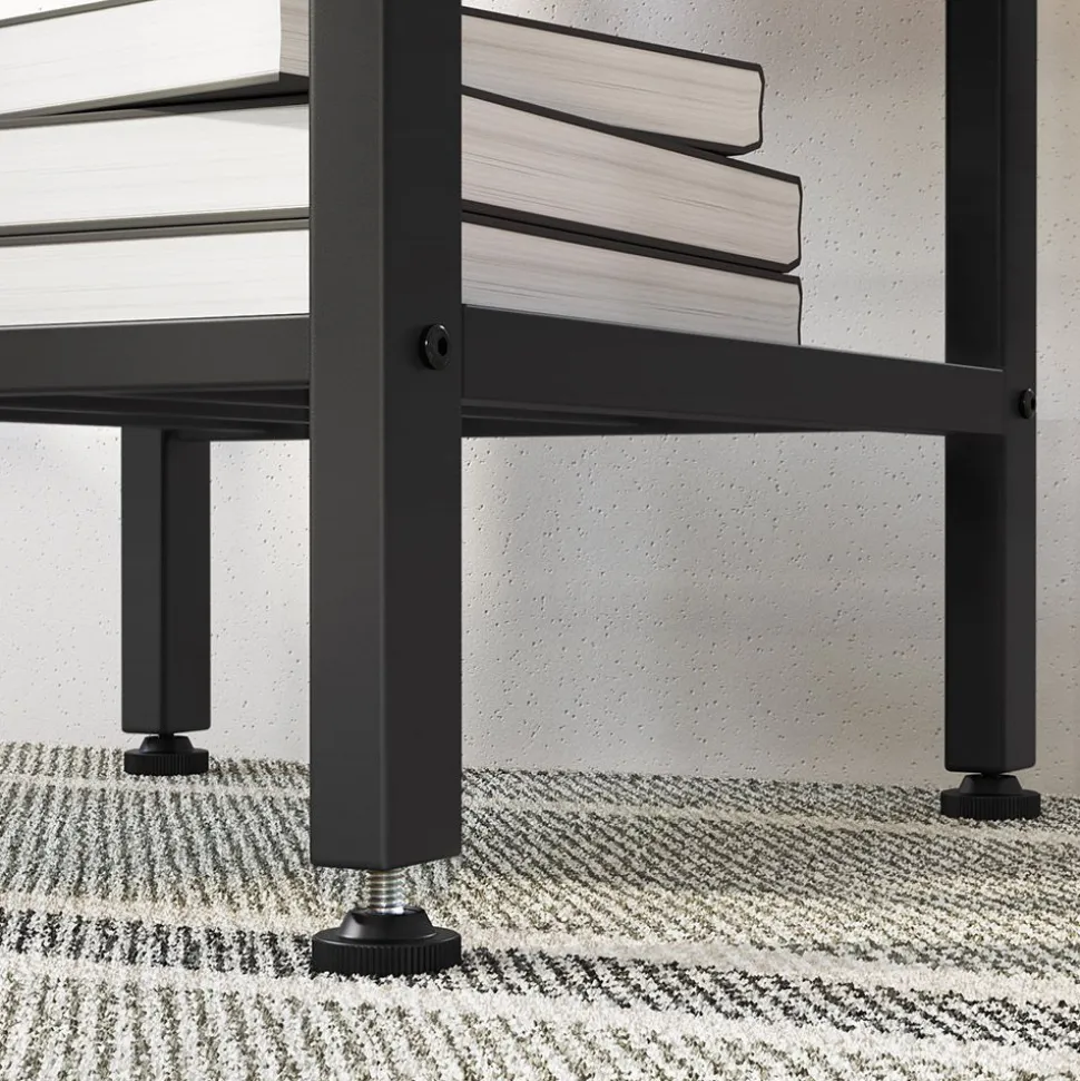 Hot SONGMICS Table haute avec étagères Brun Vintage Noir