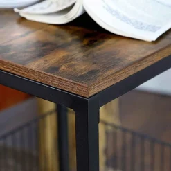 Shop SONGMICS Table panière industrielle