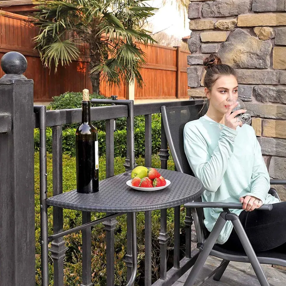 Online SONGMICS Table pliante noir