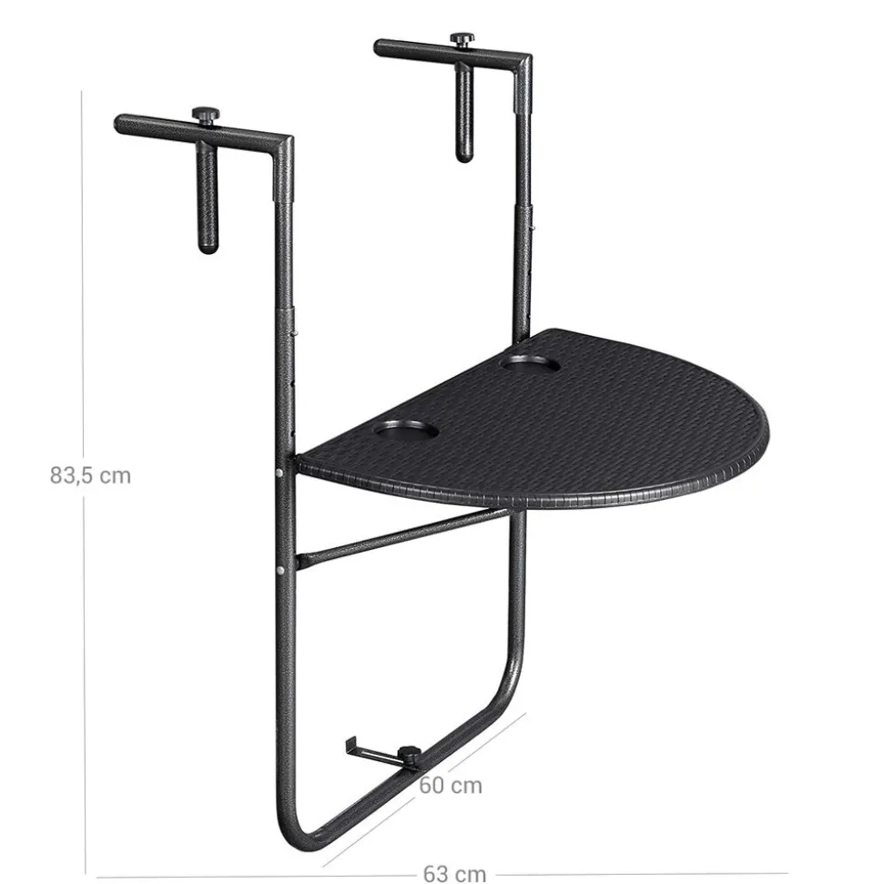 Online SONGMICS Table pliante noir