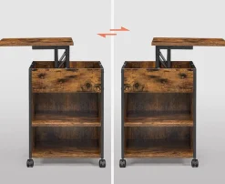 Cheap SONGMICS Table relevable industriel Noir