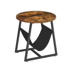 Hot SONGMICS Table ronde industriel Noir