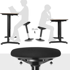 Best SONGMICS Table verre noir gris