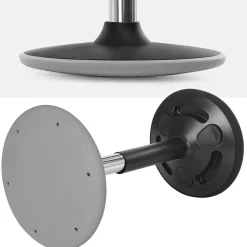 Best SONGMICS Table verre noir gris