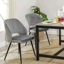 Outlet SONGMICS Table verre XL noir gris