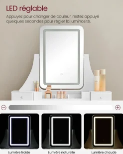 Fashion SONGMICS Tablette d'appoint Noir