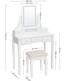 Fashion SONGMICS Tablette d'appoint Noir