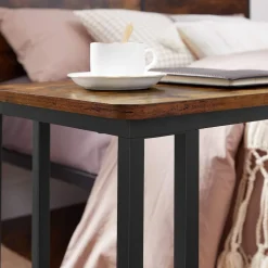 Fashion SONGMICS Tablette maille industriel Marron Rustique