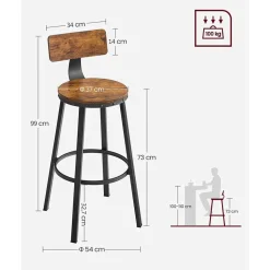 Cheap SONGMICS Tabouret Bar Industriel