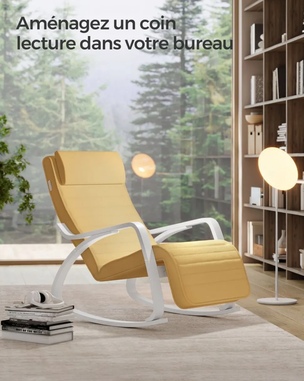 Outlet SONGMICS Tabouret de coiffeuse classique Blanc