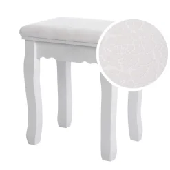 Cheap SONGMICS Tabouret de coiffeuse hévéa Blanc