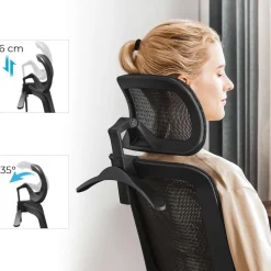 Discount SONGMICS Tabouret dynamique XL noir