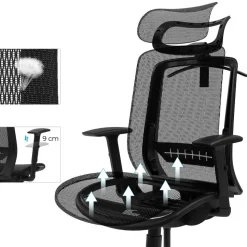 Discount SONGMICS Tabouret dynamique XL noir