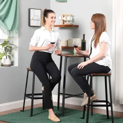 Cheap SONGMICS Tabourets marron rustique Blanc