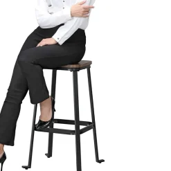 Cheap SONGMICS Tabourets marron rustique Blanc