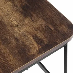 Cheap SONGMICS Tabourets marron rustique Blanc