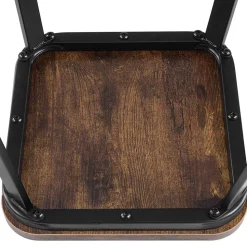 Cheap SONGMICS Tabourets marron rustique Blanc