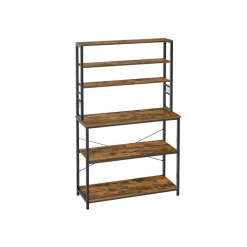 Outlet SONGMICS Étagère à 6 niveaux gris ardoise