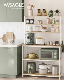 Outlet SONGMICS Étagère à 6 niveaux gris ardoise