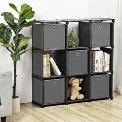 Hot SONGMICS Étagère 5 boîtes noir Blanc