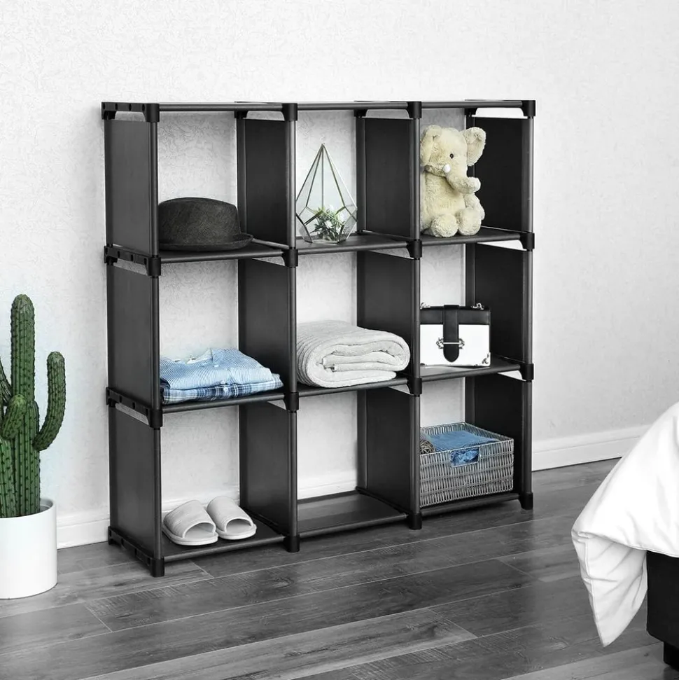 Best Sale SONGMICS Étagère 9 casiers noir