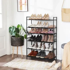 Fashion SONGMICS Étagère à chaussures à 3 niveaux Noir