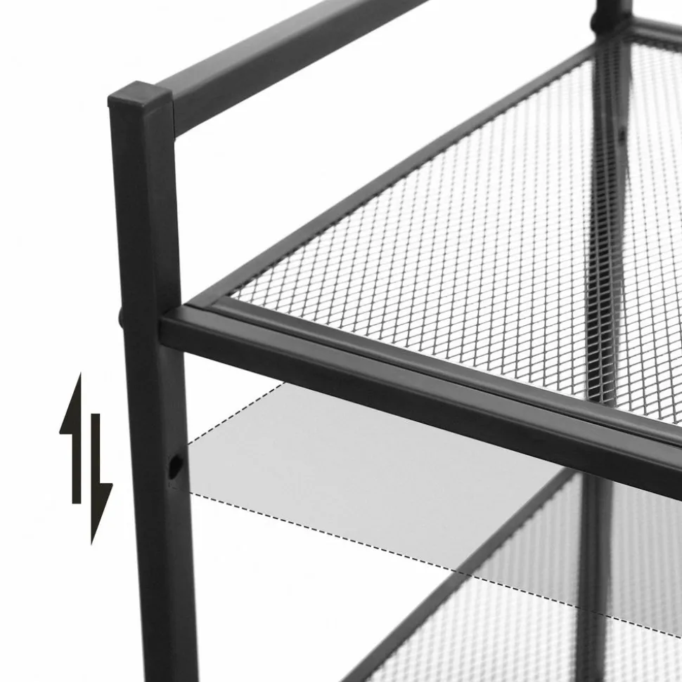 Fashion SONGMICS Étagère à chaussures à 3 niveaux Noir