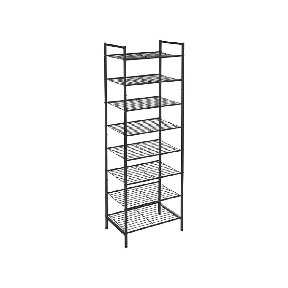 Clearance SONGMICS Étagère à chaussures 8 niveaux Noir