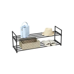 Best SONGMICS Étagère à chaussures 2 niveaux Noir