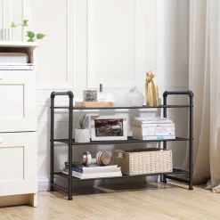 Best SONGMICS Étagère à chaussures 3 niveaux maille