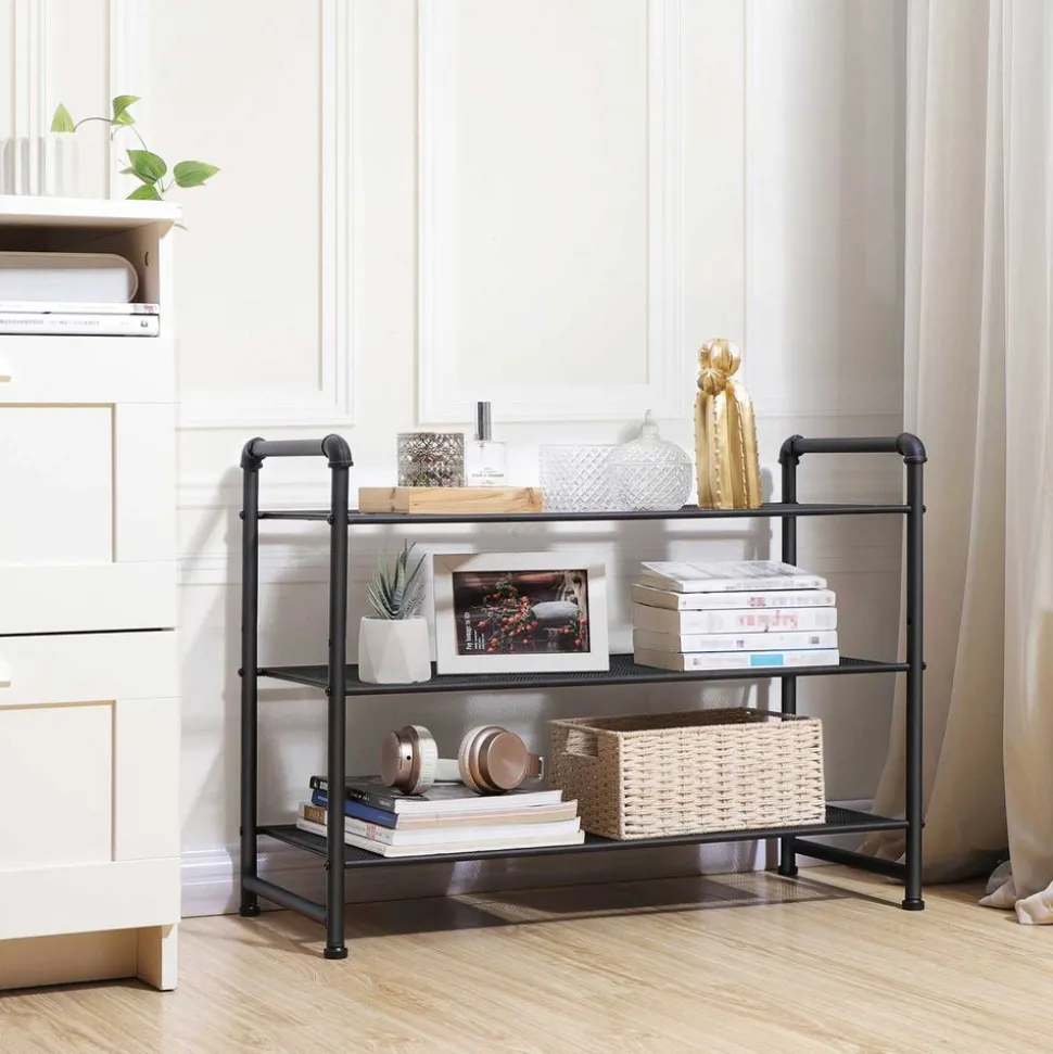 Best SONGMICS Étagère à chaussures 3 niveaux maille