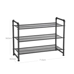 Best SONGMICS Étagère à chaussures 3 niveaux maille