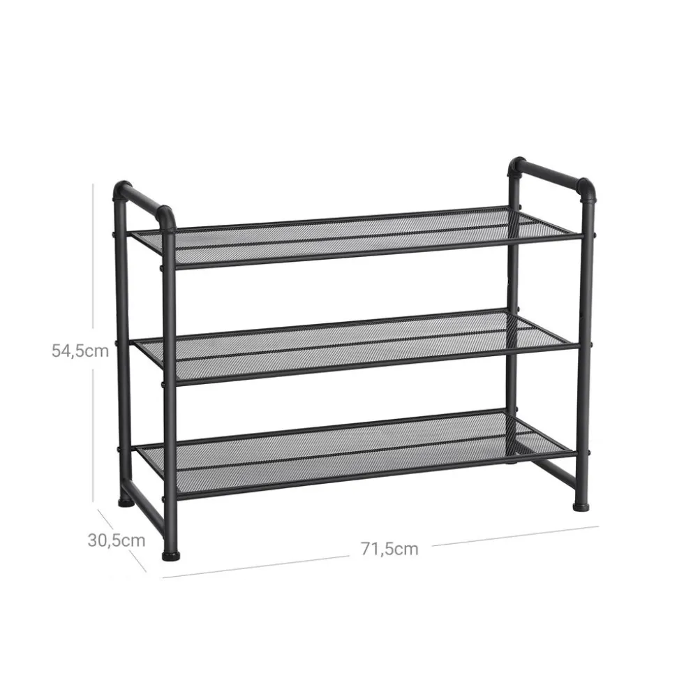 Best SONGMICS Étagère à chaussures 3 niveaux maille