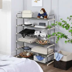 Shop SONGMICS Étagère à chaussures 6 niveaux