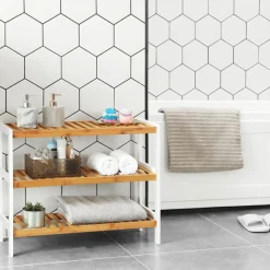 New SONGMICS Étagère à chaussures bambou