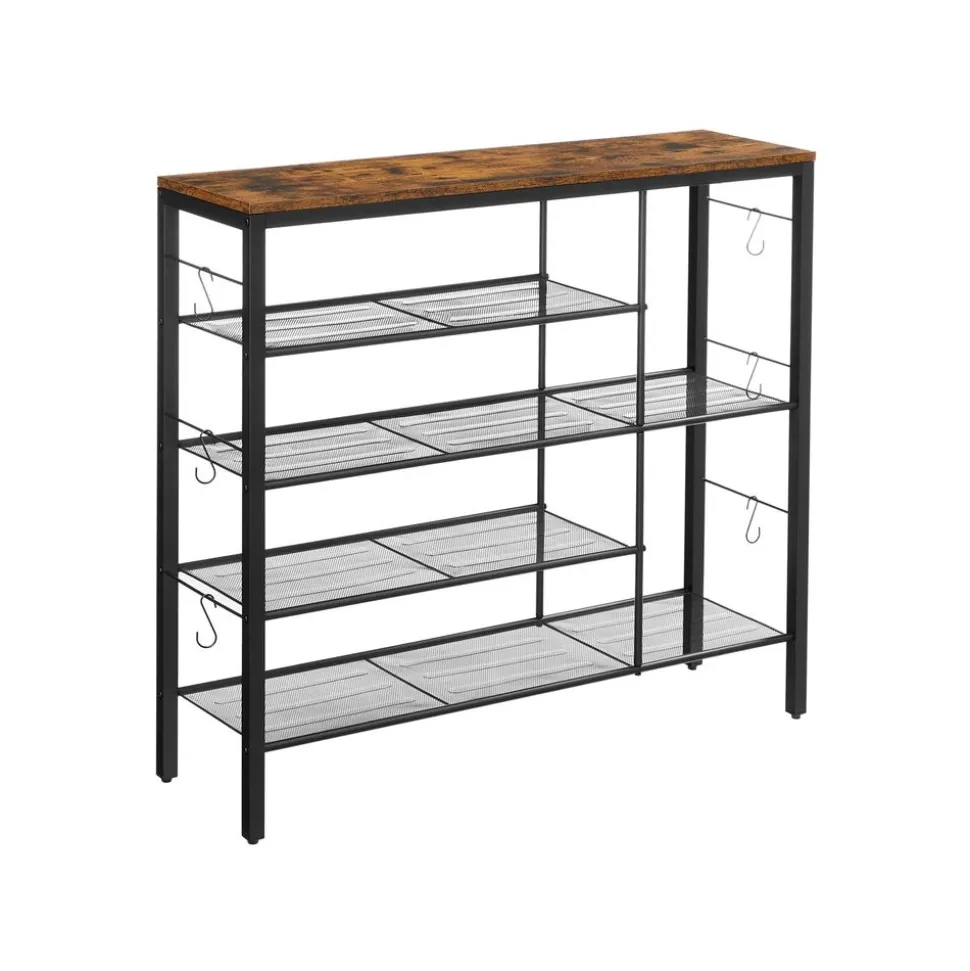 Best SONGMICS Étagère à chaussures crochets Noir