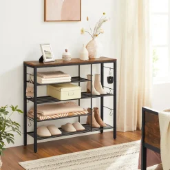 Best SONGMICS Étagère à chaussures crochets Noir