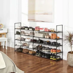 Discount SONGMICS Étagère à chaussures de 10 niveaux gris