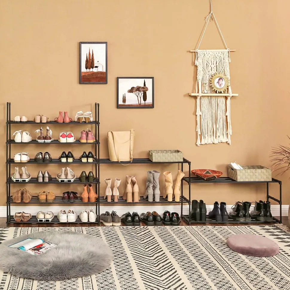 Discount SONGMICS Étagère à chaussures de 10 niveaux gris