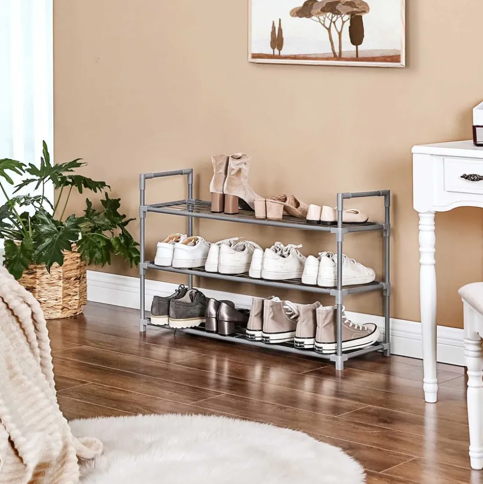 Discount SONGMICS Étagère à chaussures grille 3 niveaux
