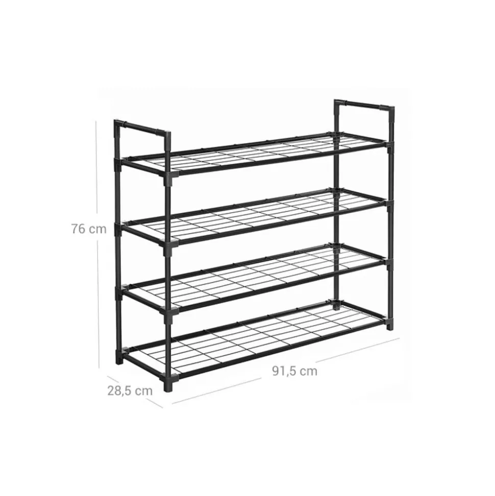 Discount SONGMICS Étagère à chaussures grille 4 niveaux
