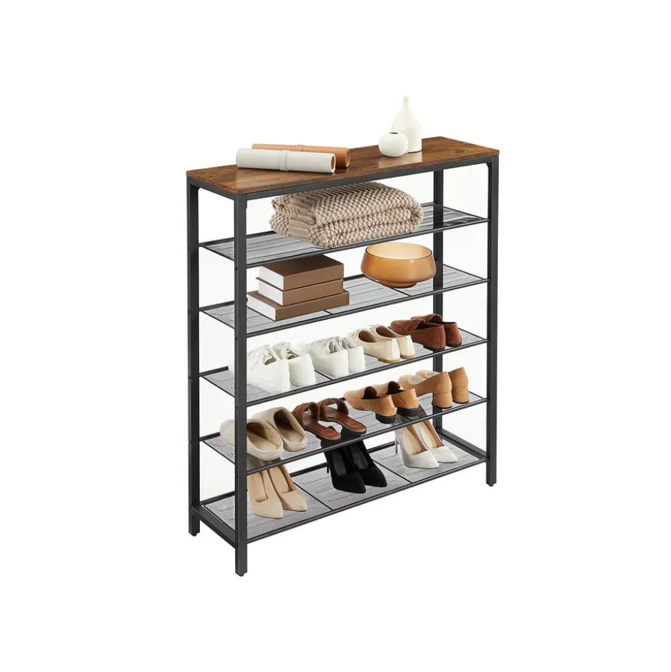 Clearance SONGMICS Étagère à chaussures industriel Noir