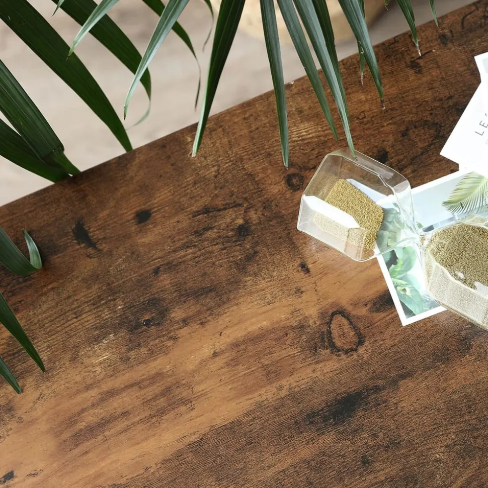 Fashion SONGMICS Étagère à chaussures industriel Brun Vintage Noir