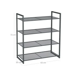 Cheap SONGMICS Étagère à chaussures maille gris Gris Fumé