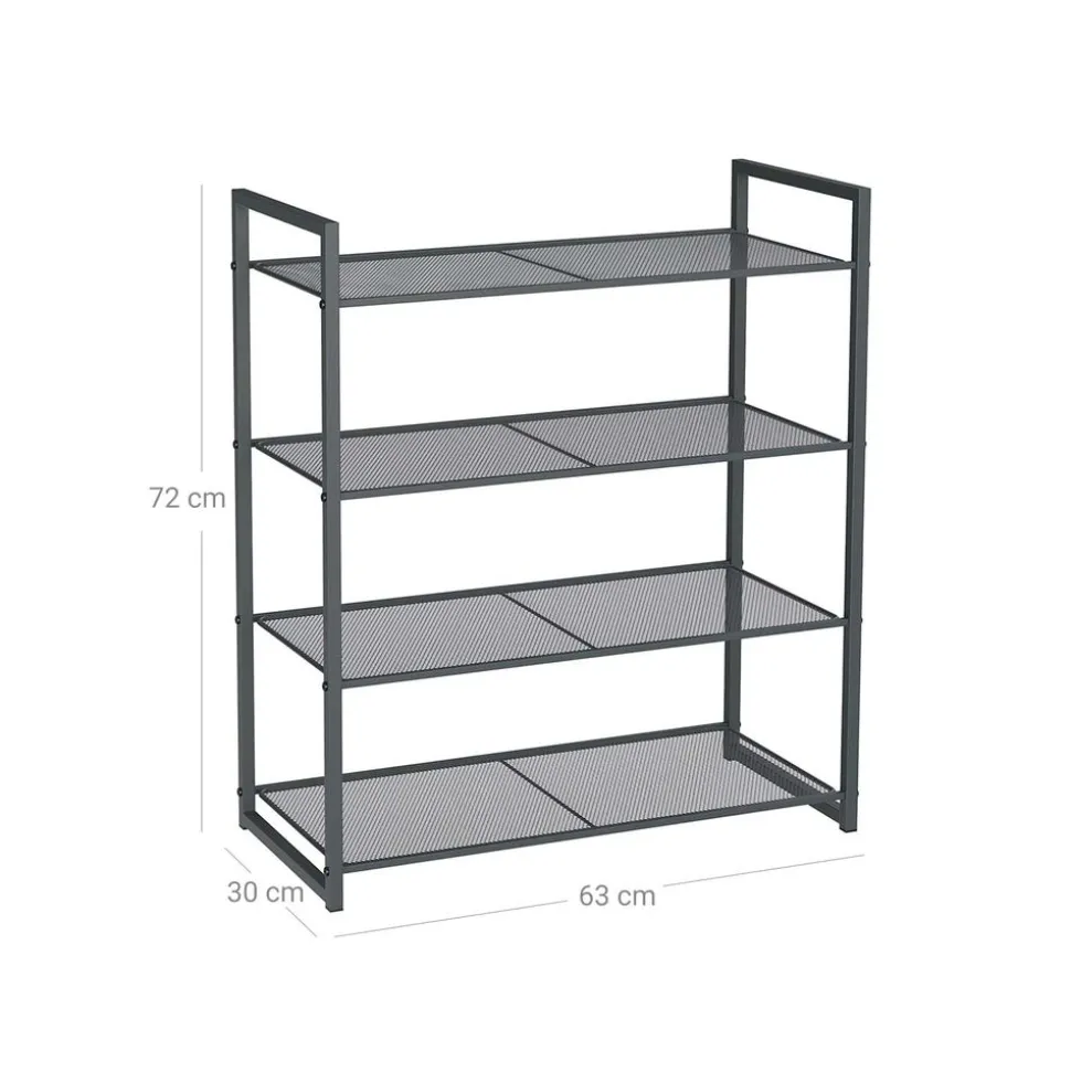 Cheap SONGMICS Étagère à chaussures maille gris Gris Fumé