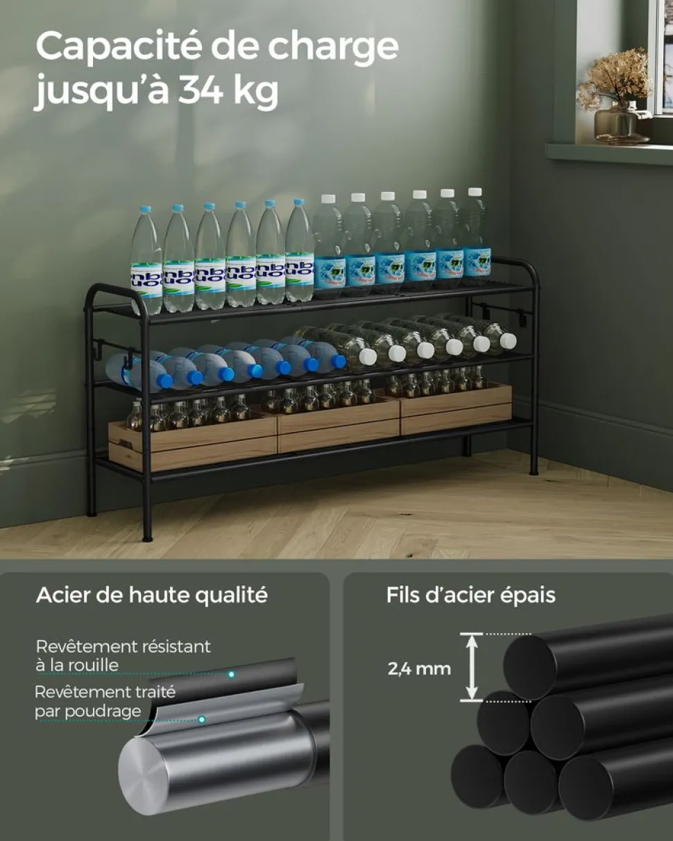 New SONGMICS Étagère à Chaussures Modulable Enfants