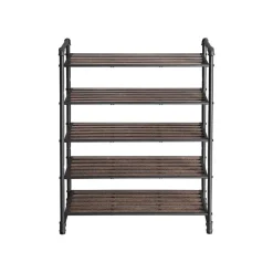 Cheap SONGMICS Étagère à chaussures noir mat Marron Rustique