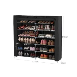 Best Sale SONGMICS Étagère à chaussures tissu noir