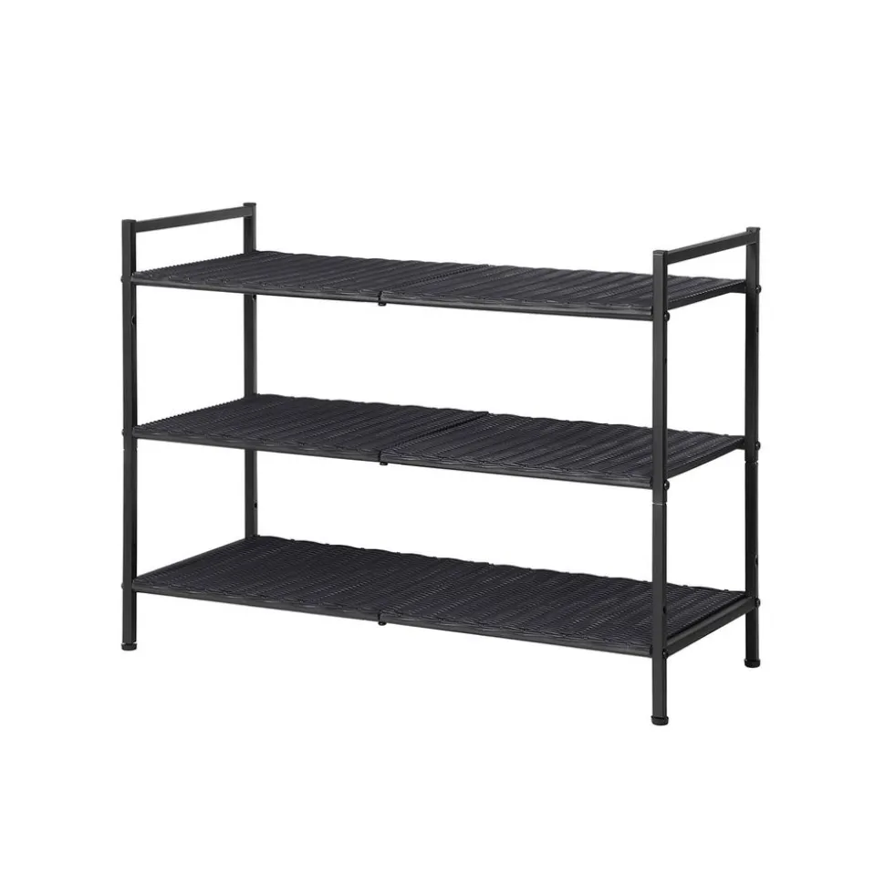 Store SONGMICS Étagère à chaussures tressée Gris