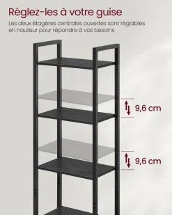 Fashion SONGMICS Étagère à jouets pour enfants 9 boîtes gris tourterelle